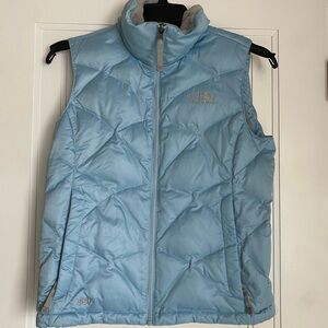 The North Face Light Blue Puffer Vest